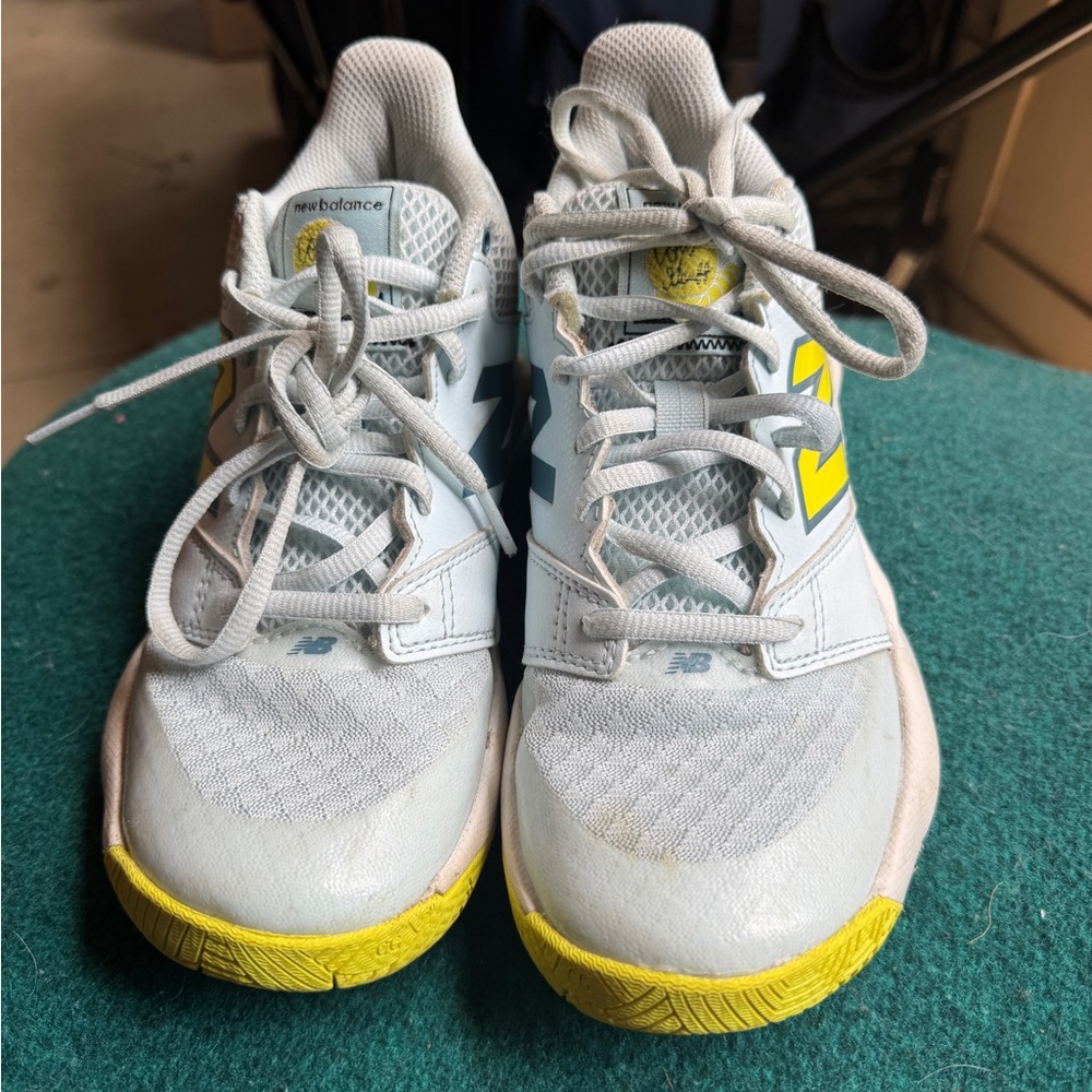 Coco Gauff Collab Baby Blue New Balance Athletic Sneakers with Yellow Highlights